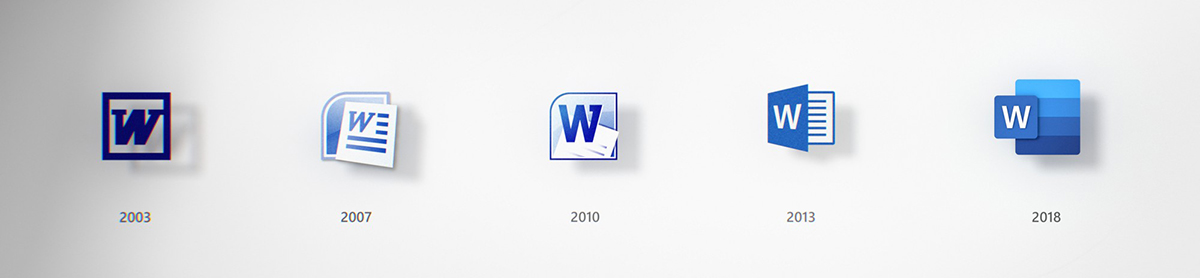 Microsoft Office Icons Historisch